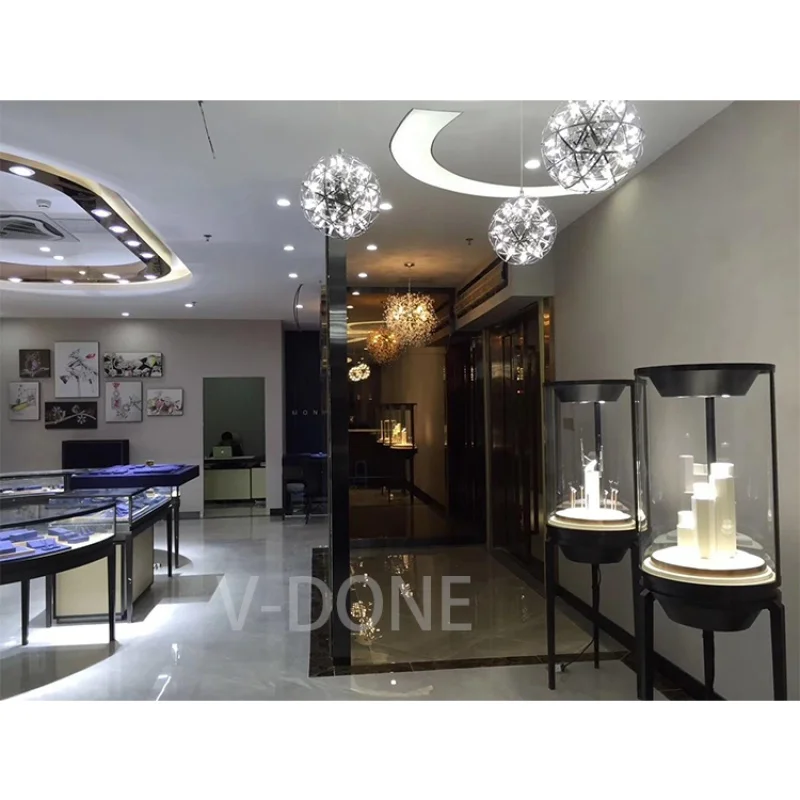 [Customized]jewelry display neck necklace bust magnetic levitation shoeshop shelves and display cabinets showcase