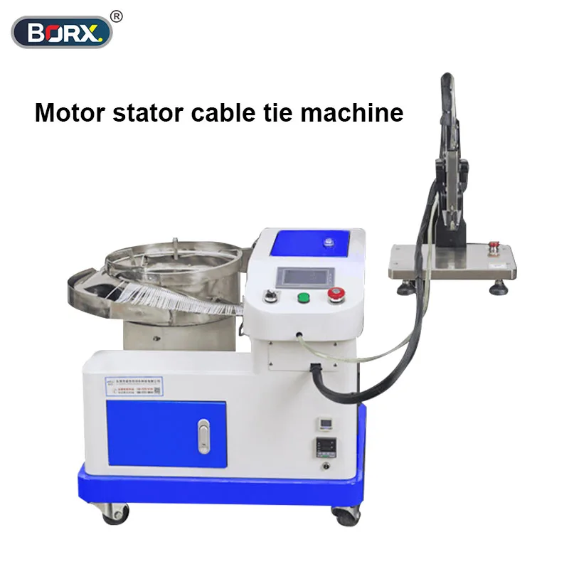 Vibrating plate feeding loose nylon wire binding machine Nylon tape String motor wind and tie machine