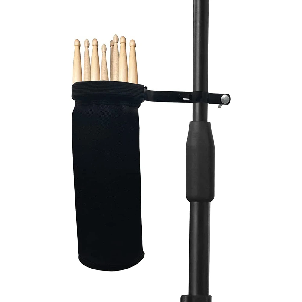 Nylon Container Bag, Drum Stick Holder Drumstick Bag for Drum Set Clamp on Stick Holder Bag Container