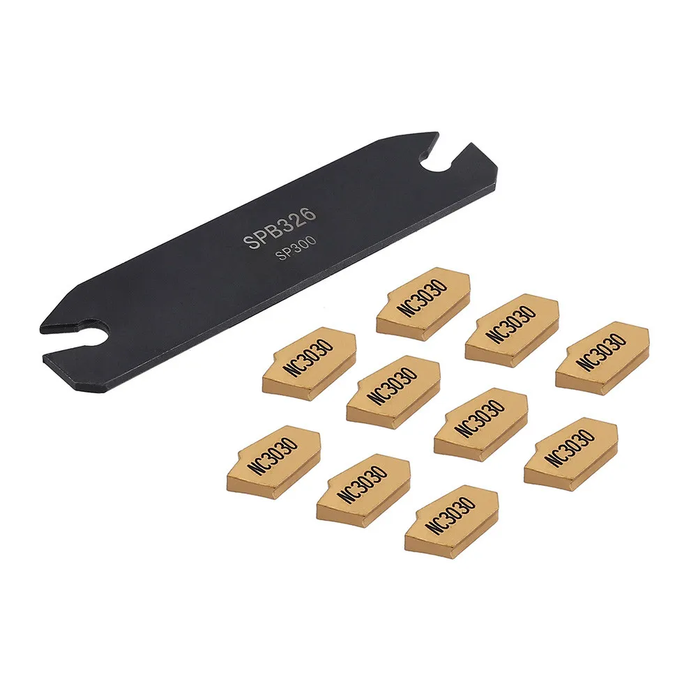 

1Set SPB26-3 26mm Part Off Blade Grooving Cut-Off Tool With 10PCS GTN-3 SP300 Insert For High Efficiency Steel Processing