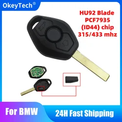 OkeyTech PCF7935 ID44 Chip Remote Control Key Do BMW EWS X3 X5 Z3 Z4 1/3/5/7 Series 330 330i 2004 Transponder Key 315/433Mhz