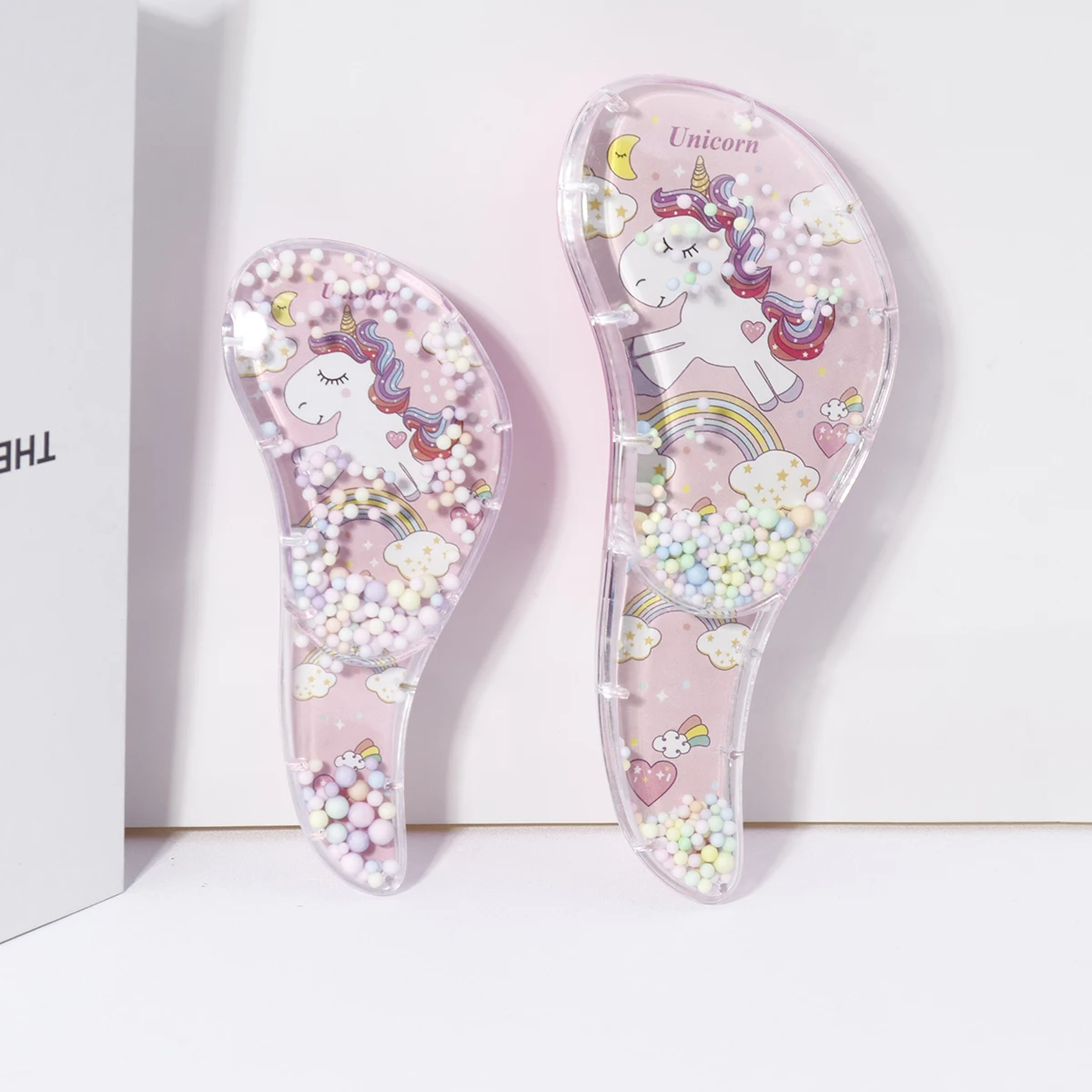 

Набор расчесок для волос из 2 предметов — как сухая и влажная, с рисунком единорога, расческа для массажа кожи головы, специально для париков из натуральных волос