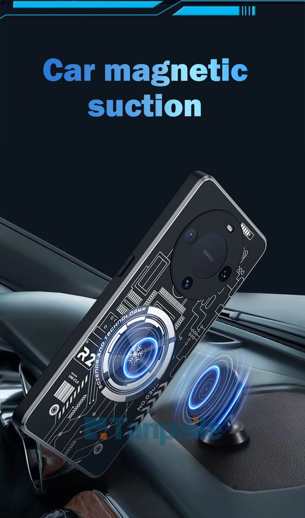 Magnetic Cooling Phone Case For Huawei Mate 60 Pro 50 40 30 Shockproof Copper Heat Dissipation Metal Back Cover