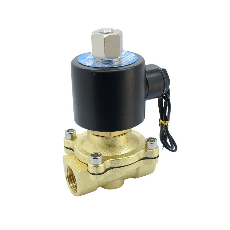 2W-20-K Normally Open Large Flow Water Valve AC220V DC24V Internal Thread Connection Solenoid Valve