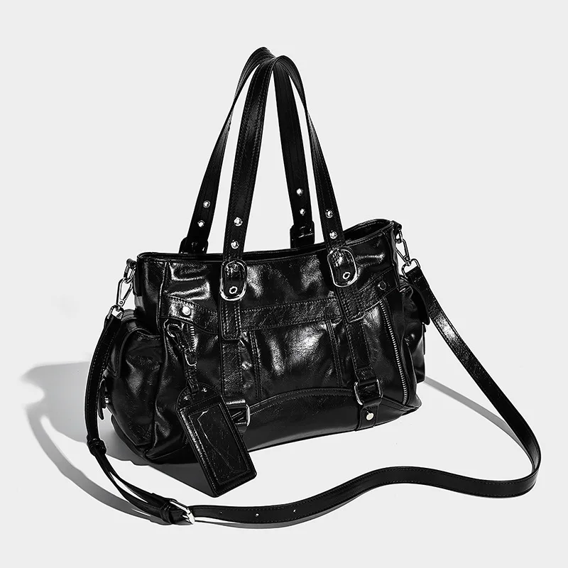 

Retro sweet and cool hot girl style motorcycle portable armpit bag luxury Sle2K personalized large capacity commuter crossbody b