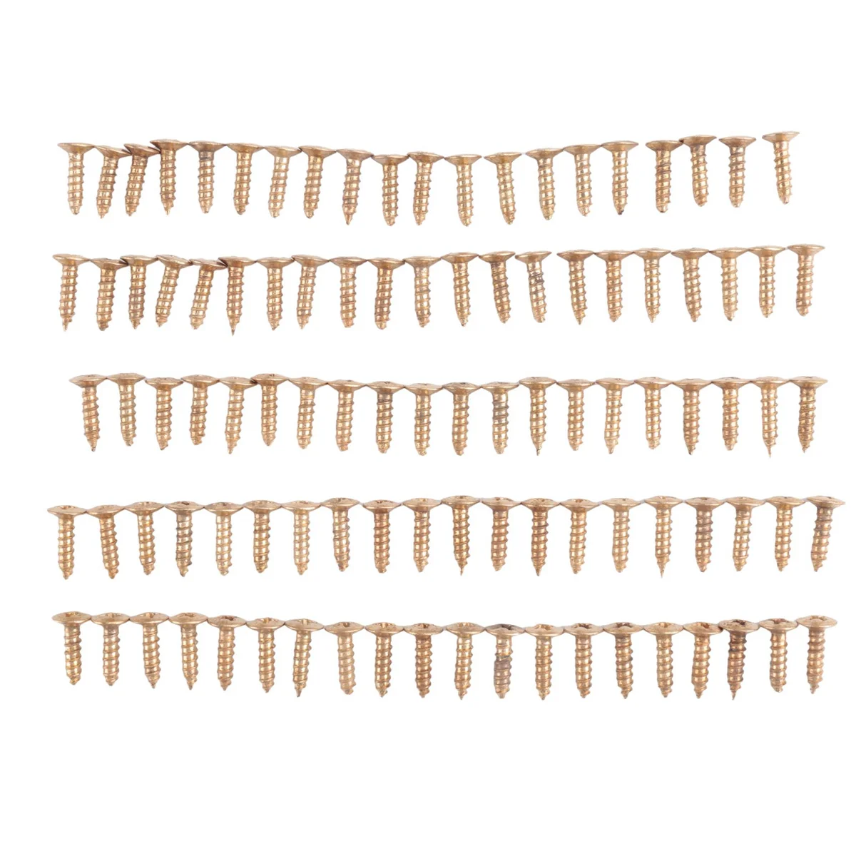 100 Pcs Guitar & Bass Pickguard Screws for Strat & Tele,Gold