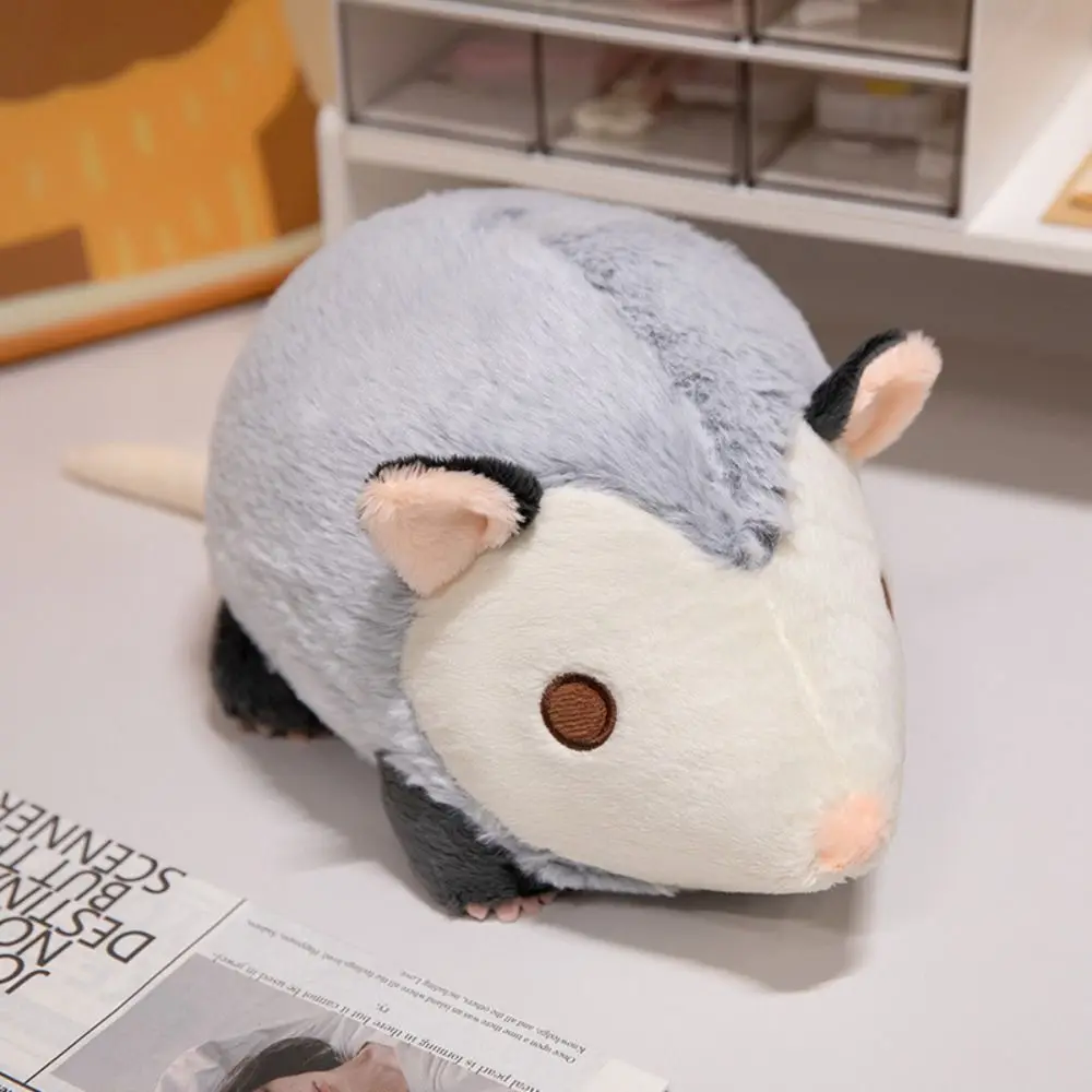 ตุ๊กตาหนูผ้าฝ้าย PP แบบจำลอง ตุ๊กตาหนูนุ่มนิ่มแบบอินเทอร์แอคทีฟ ของเล่นตุ๊กตาหนูเหมือนจริง ของสะสมตุ๊กตาหนูแบบสมจริง