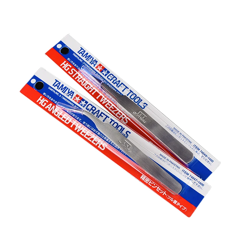 

TAMIYA 74047/74048 Model Tweezers HG Angled/Straight Tweezers Craft Tools Stainless Steel Precision Tweezers