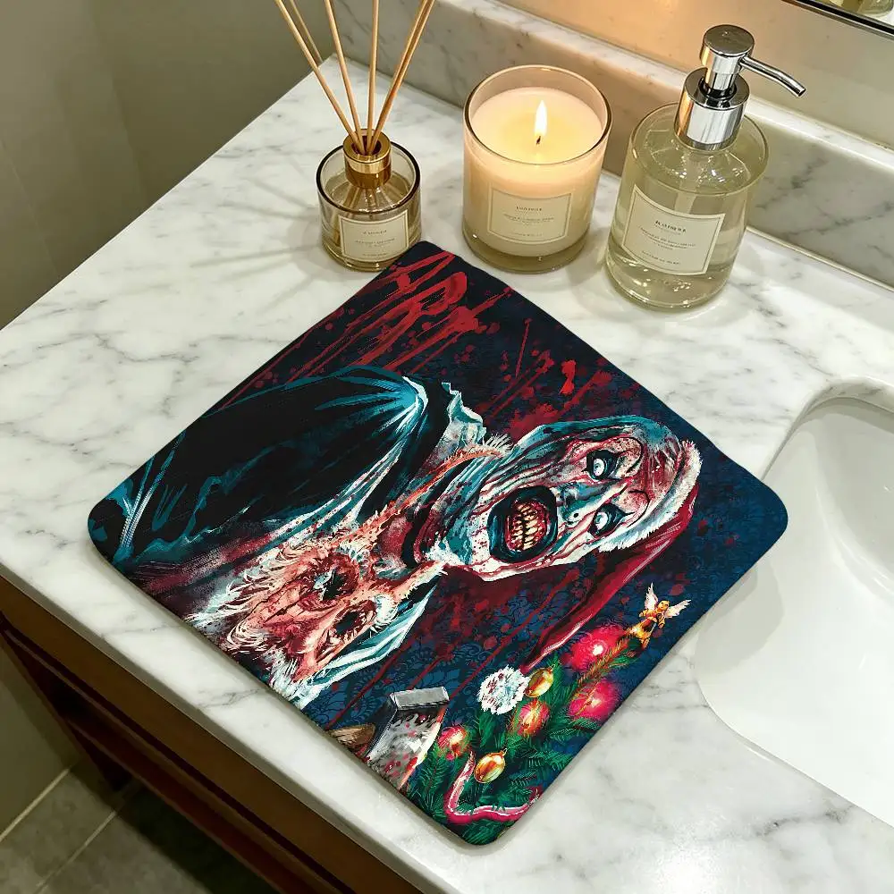 Horror T-Terrifier Movie Hanging Kitchen Towel, Polyester Cotton Material, Multipurpose Hand Wiping Towel for Family