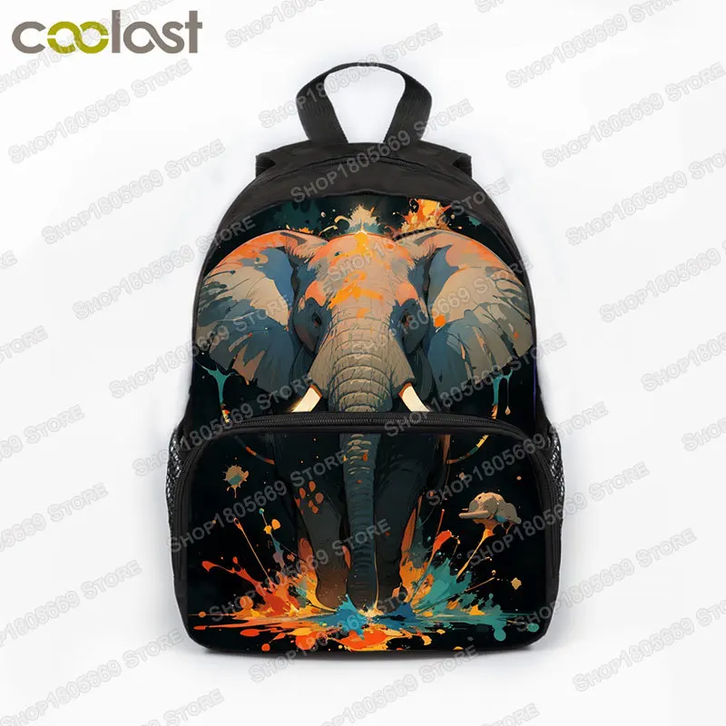 Fantasy Dark Creatures Print School Bag for Kids Unicorn Wolf Dragon Snake Student Bookbags Girls Fashion Backpack for Travel