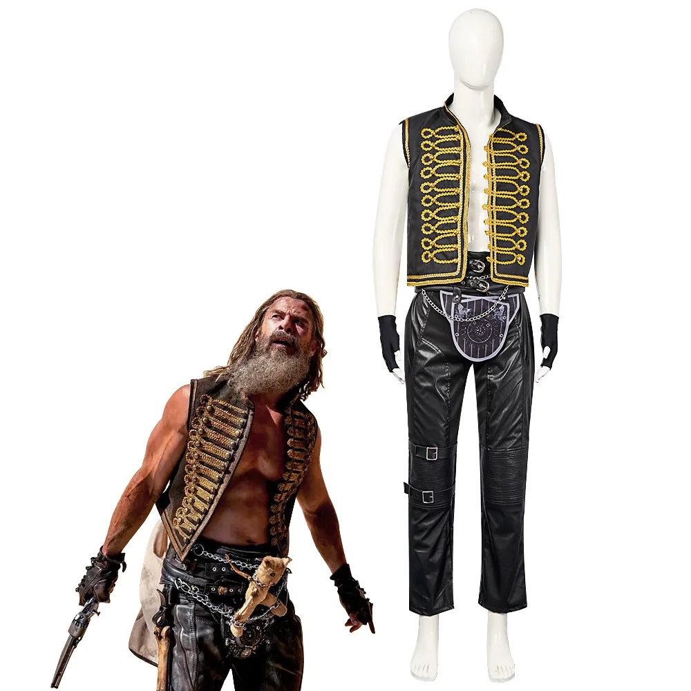 

Mad Cos Max Dementus Cosplay Fantasia Costume DisguiseJacket Pants Belt Outfits Halloween Carnival Party Clothes For Man