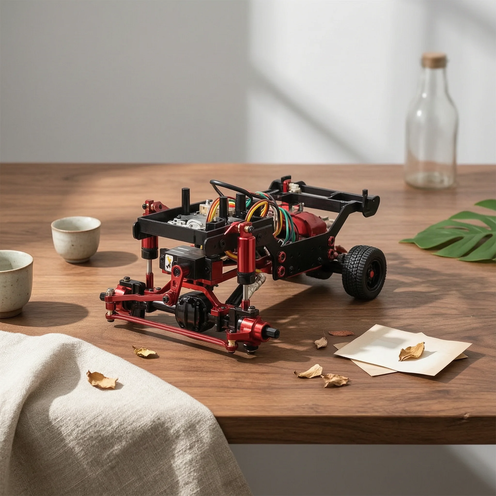 RC Car Upgrade Parts Replacement Parts Kit with Shock Absorbers Shock System Kit Damping Shock System Links Stable