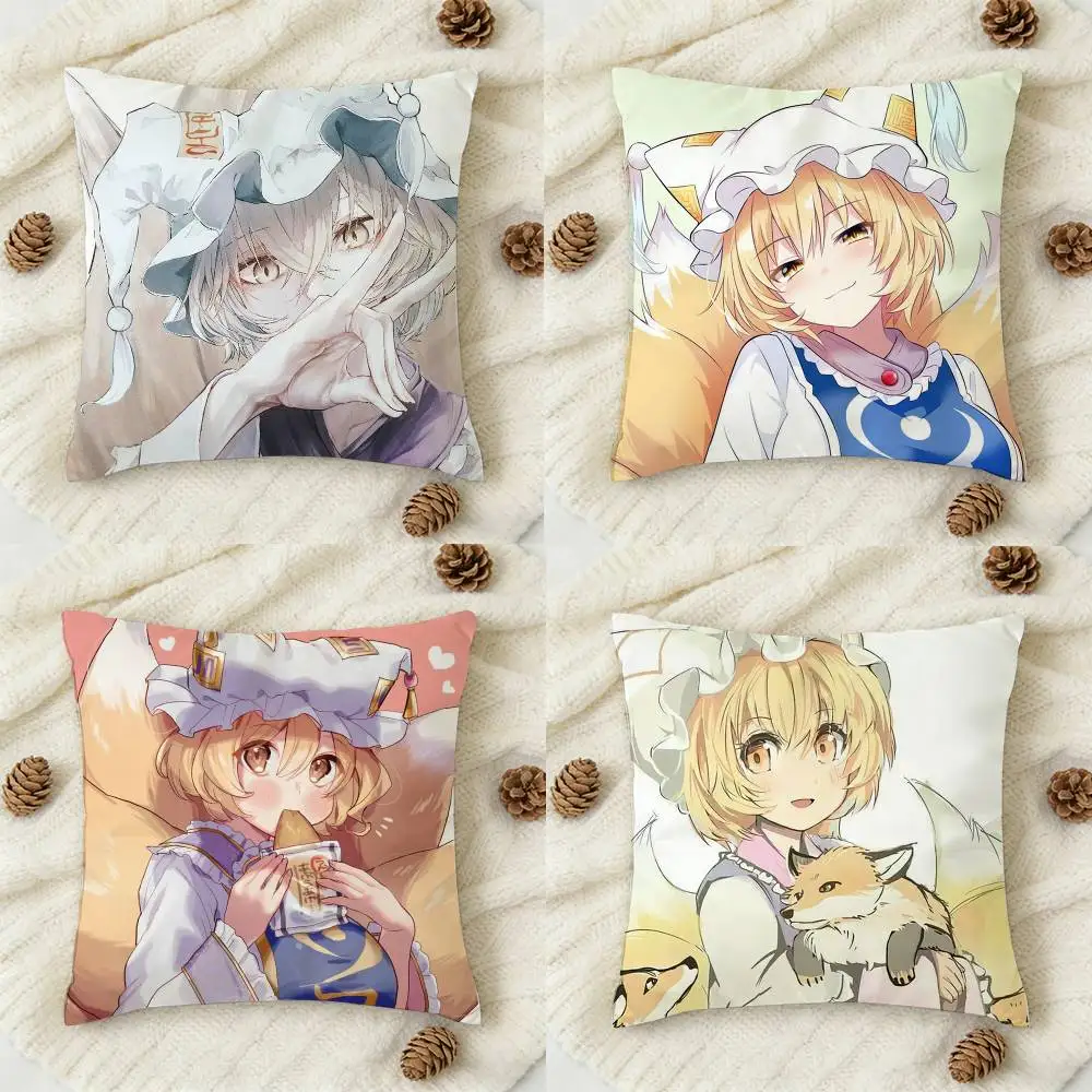 

Anime Ran Yakumo Double-sided Printed Square Decorative Cushion Cover for Sofa Living Room Home Decor