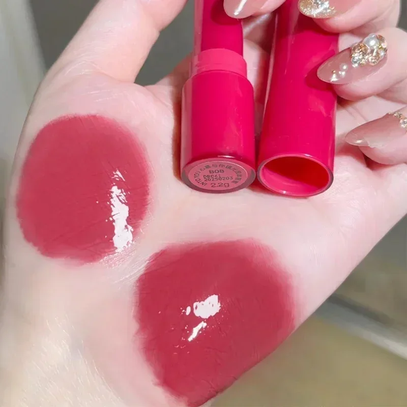 Jelly Lipstick Hydraterende Spiegel Water Licht Stevige Lipgloss Glas Thee Rood Bruin Lip Glazuur Tint Make-up Cosmetica