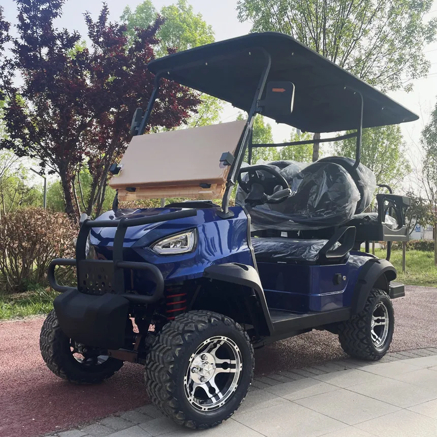 Steel Frame High-Power Customized Independent Suspension 4-Seat Gasoline-Powered Golf Cart With Reversing Camera