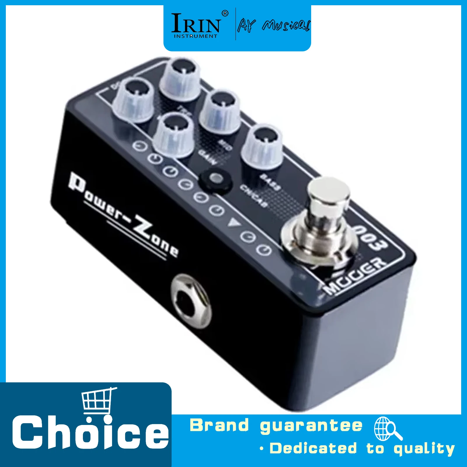 MOOER 003 Guitar Pedal Effect Power-Zone Digital Preamp Truly Versatile Micro Dual Channel Preamp Pedal Guitar Accessories