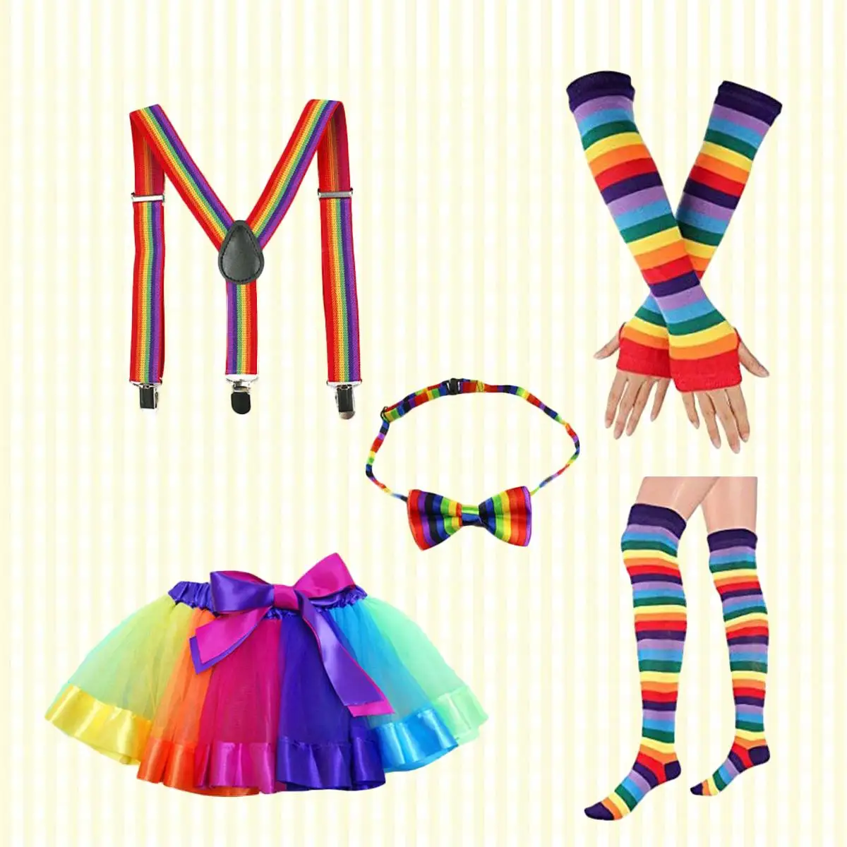 Apparel Rainbow Skirt Party Skirts for Girls Outfits Fashion Costumes Tutu Women's
