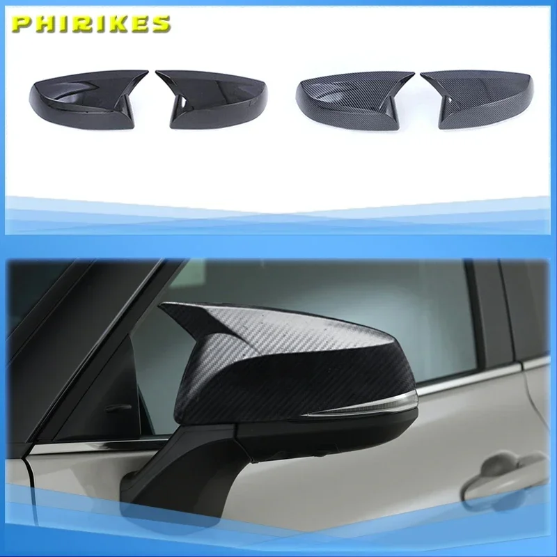 

Carbon Fiber Car Rearview Mirror Cover Side Door Wing Trim for Toyota RAV4 Highlander Sienna 2019 2020 2021