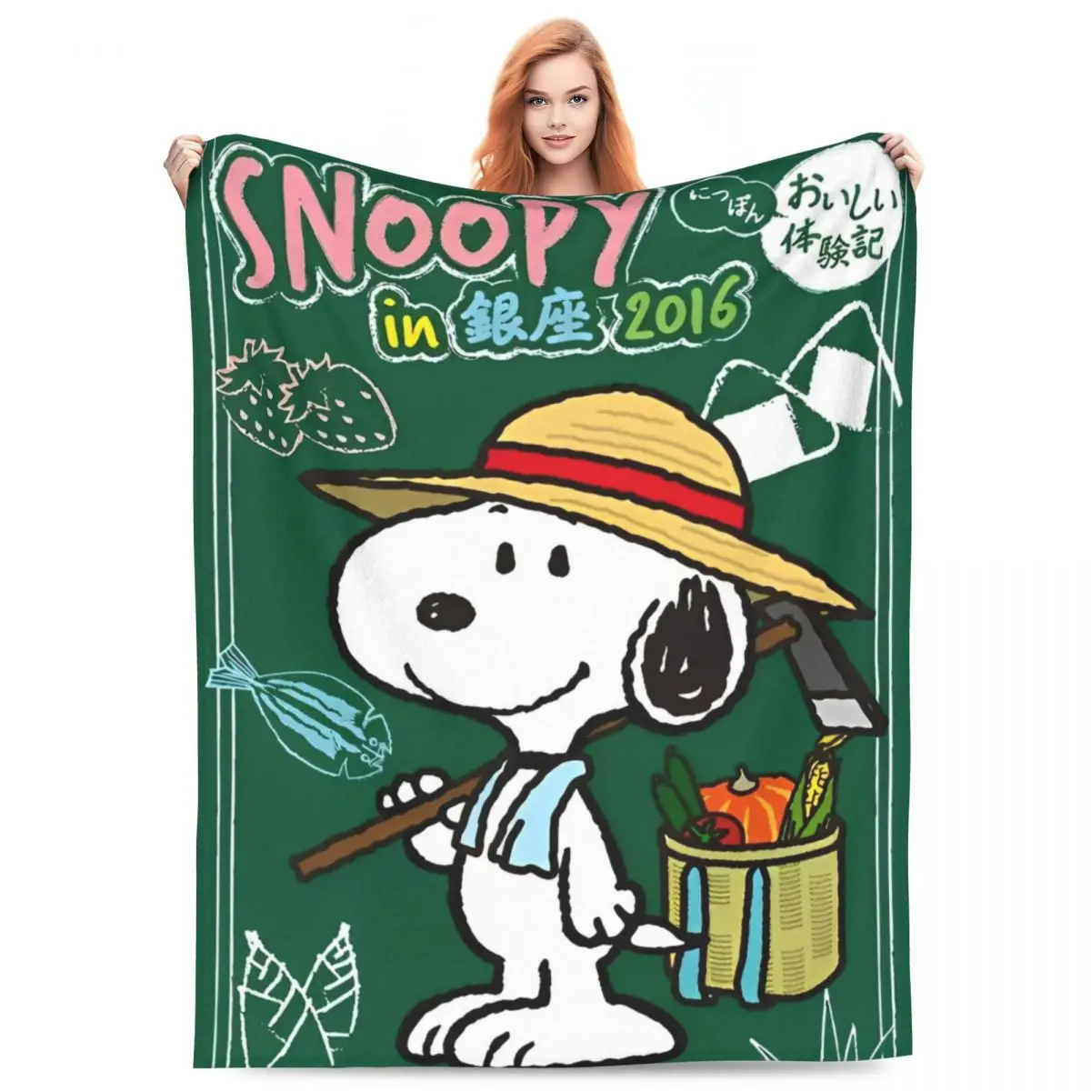 Snoopy Peanuts Blanket Soft Warm Pattern Plush Throw Blanket For Couch Chair Sofa Bed Travel Office Flannel Bedspread Bed Cover