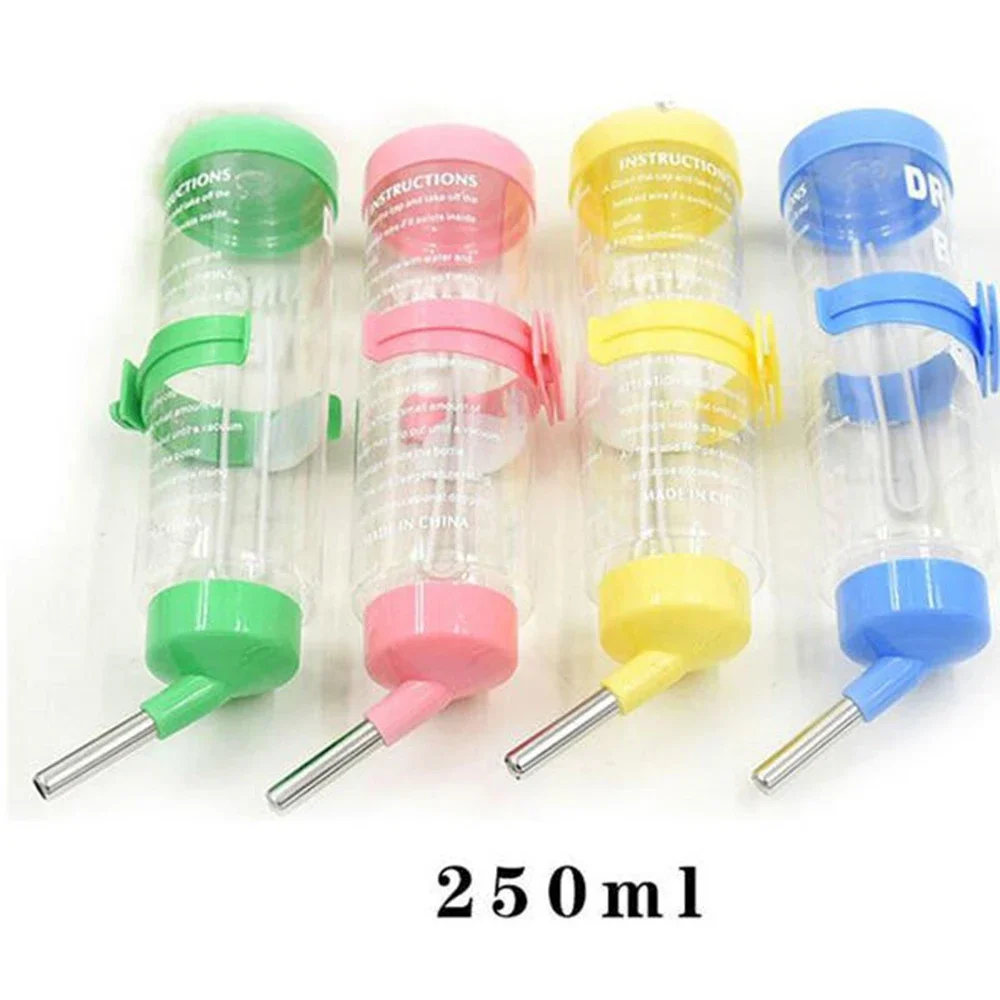 Pets Hamster 80ml/125ml/250ml Pets Hamster Water Drinking Bottle Plastic metal Rabbit Pet Dispenser Cage Hangable Water Bottle - Image 6