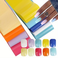 10 PCS Pure Multi-colors Nail Art Foils Summer Simple Styles Starry Paper DIY Wraps Dopamine Y2K Manicure Nail Art Decoration