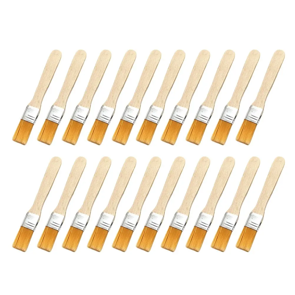 20Pcs Small Keyboard Cleaning Brushes Nylon Metal Wooden Handle Dedusting Brush Paint Maintenance Tool Kit Paint Brush