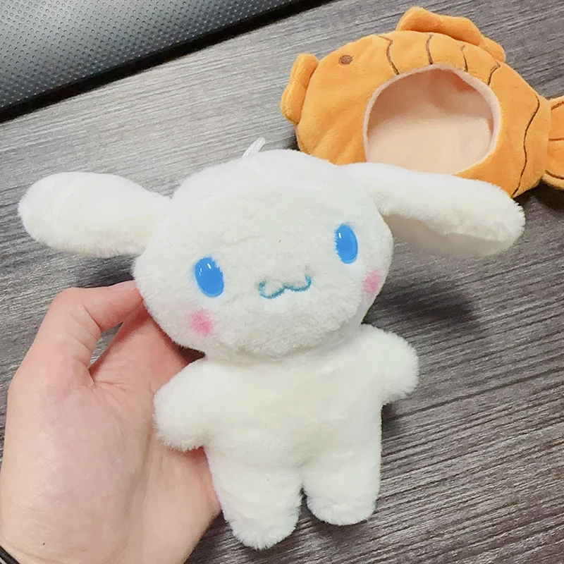 New Sanrio Keychain Cute Cinnamoroll Plush Toys Keyring Anime Stuffed Plushie Doll Pendant Keychains Children Toy Gifts Girls