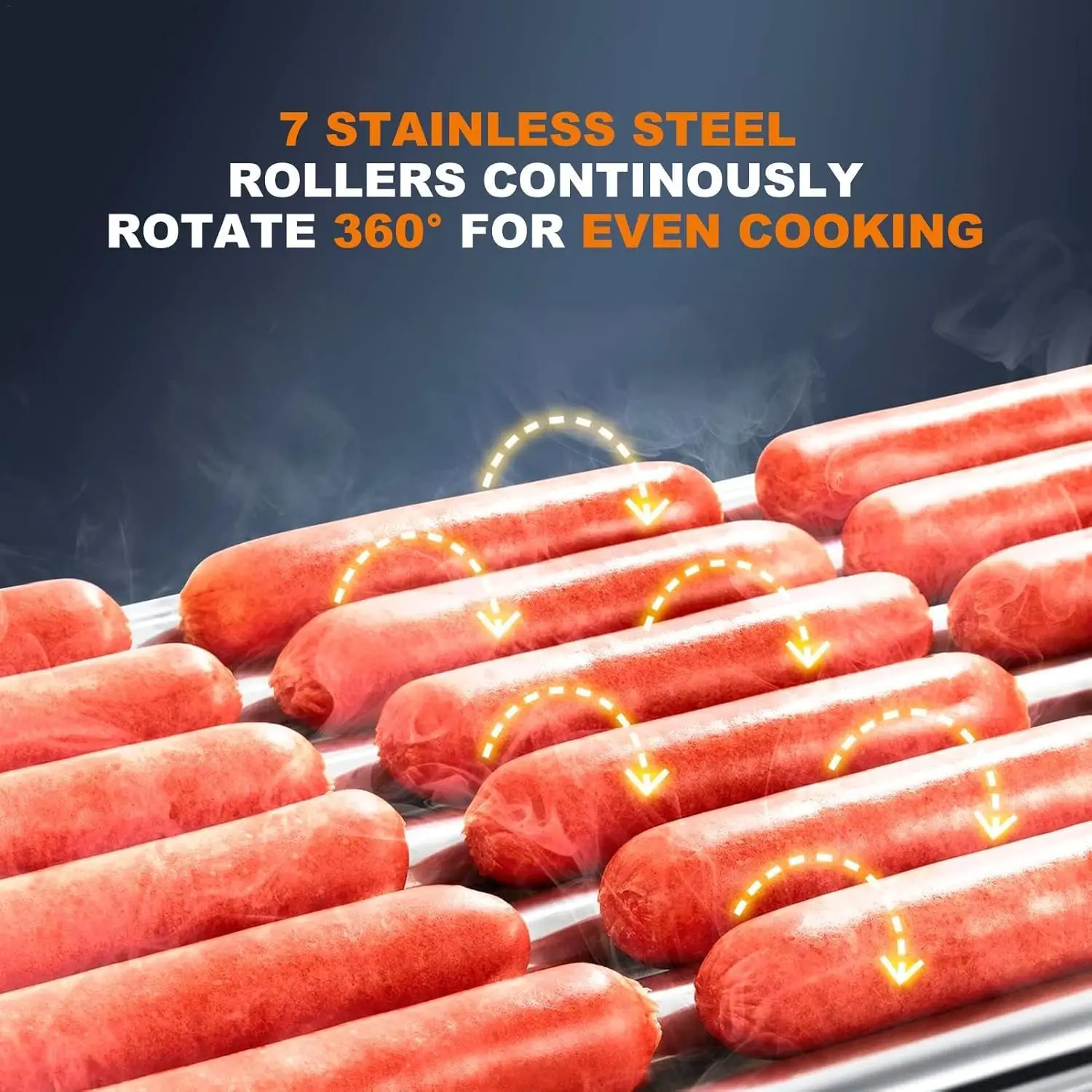 Electric Hot Dog Sausage Machine 5 Hot-Dog Grill Sausage Roller Rack Hot Dog Machine Hot Dog Commercial Electric Hot Dog Roller