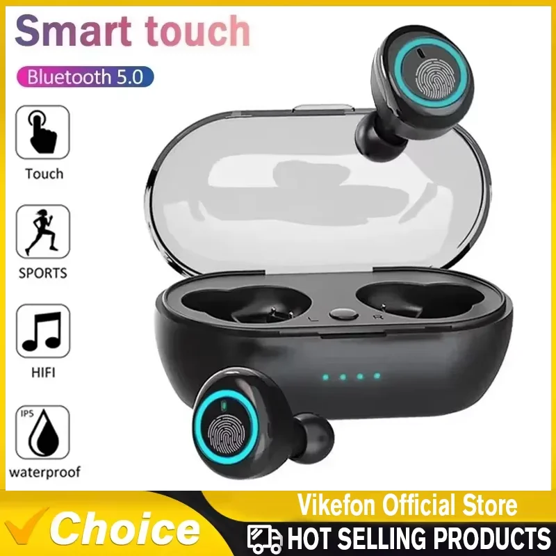 Y50 TWS Беспроводные наушники Спортивные наушники 5.0 Bluetooth игровая гарнитура Микрофон Телефон Беспроводные наушники для Xiaomi Huawei LG