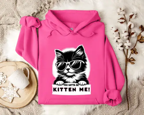 Polarshe Black Cat,Animal Lover, Kitten Me, Funny, Pet Owner, Cat Lover / Sweatshirt