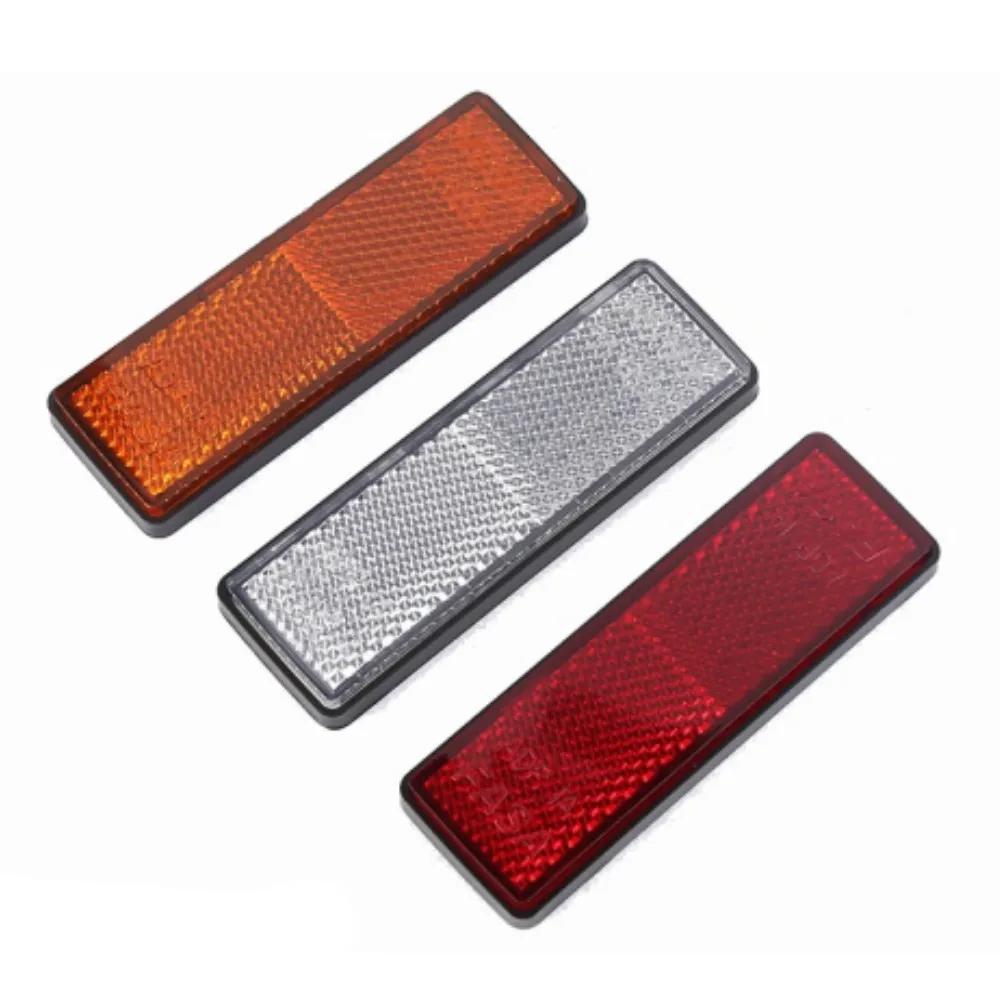 ATVOV Self Adhesive Reflector Rectangular Safety Mark Signal Strip Rear Position Reflective Car Carriers Fence Trailer Gate Post