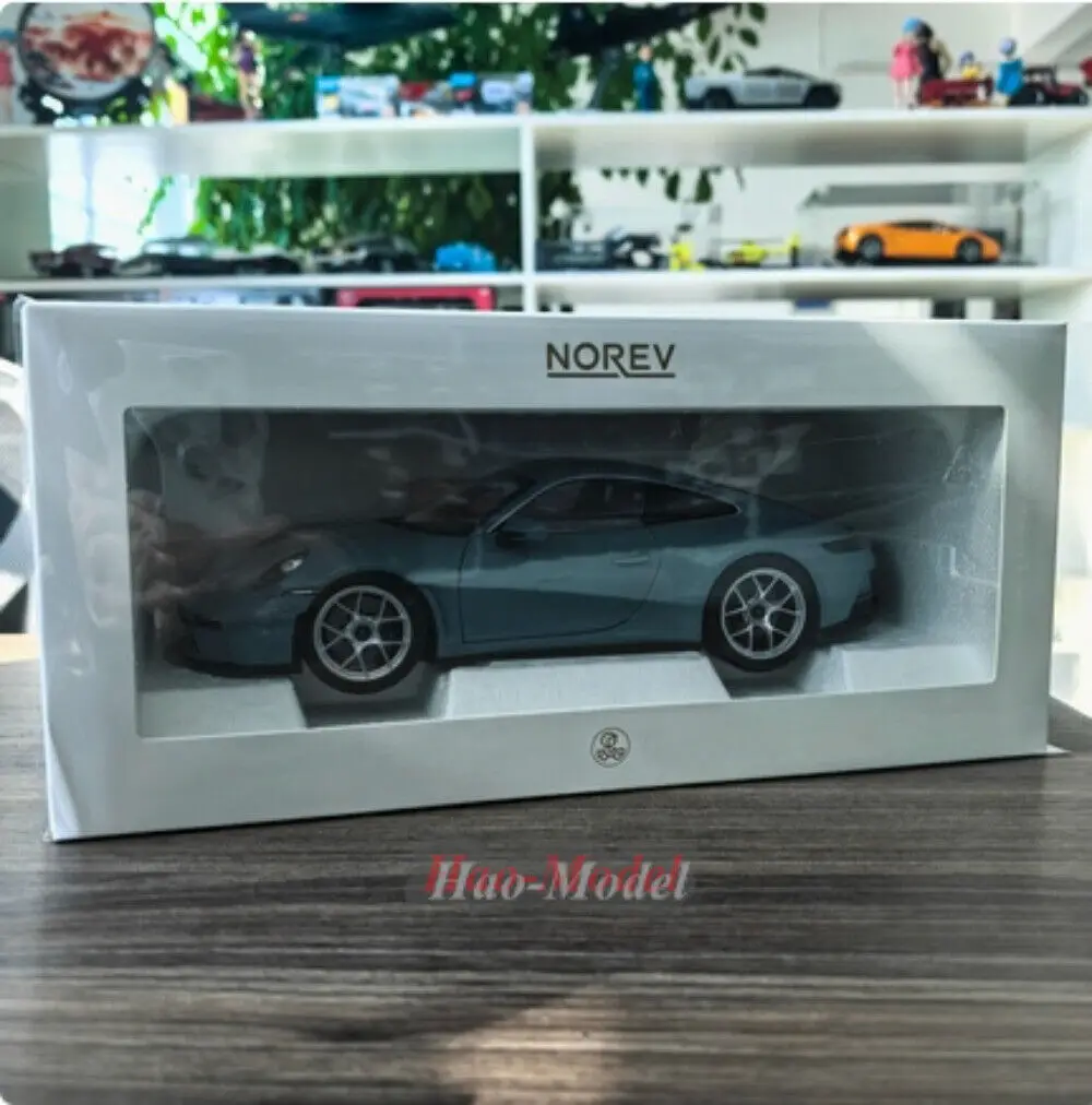 NOREV 1/18 For Porsche 911 S/T 2023 Alloy Diecast Model Car Simulated Toys Boys Birthday Gifts Hobby Display Collection Blue