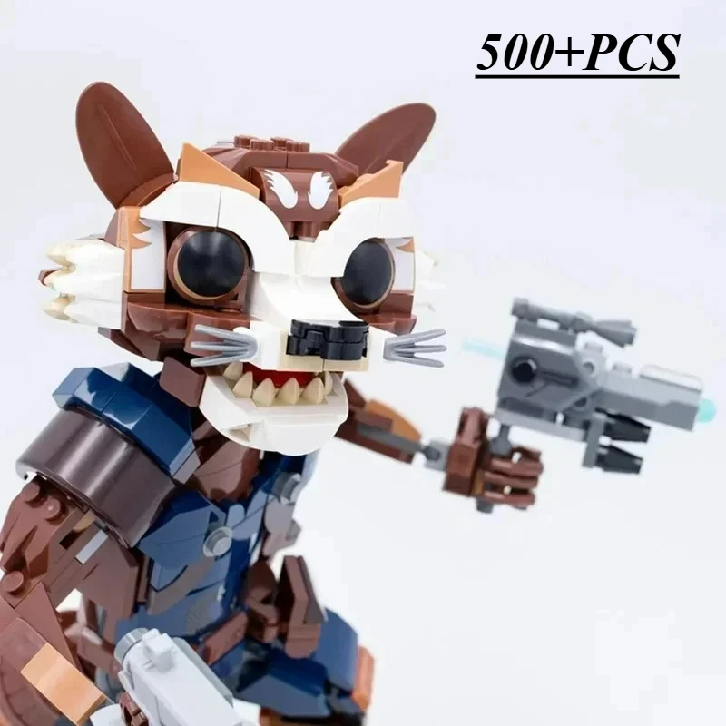 Hot Toys Marvel Superhero Constructor Rocket Baby Tree Figure Model Display Compatible 76282 Groot Building Block Brick Gift Kid