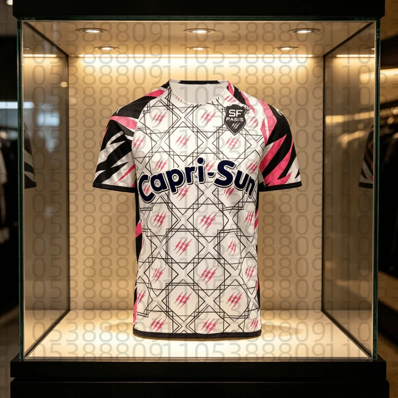 Camiseta Deportiva de Rugby 2026, Estilo París Stade De France, Elegante, Cómoda, Ligera y de Secado Rápido - Para Padres e Hijos