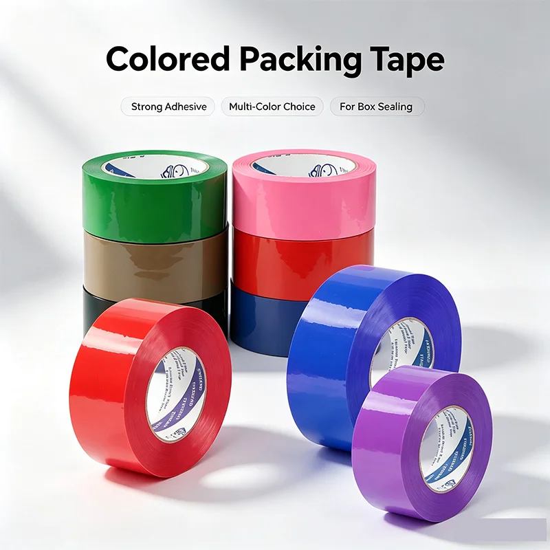 Colorful Shipping Tape  Wear Resistant Single Sided Adhesive Tape Warehouse Parcel Packaging Supplies