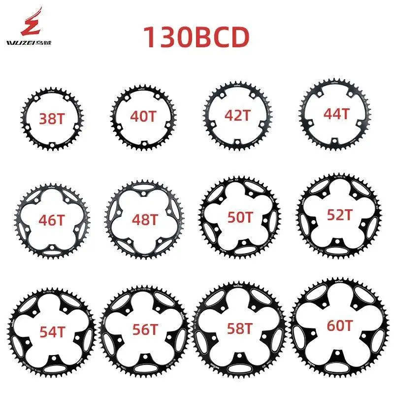 130 BCD Chainring 38T 40T 42T 44T 46T 48T 50T 52T 54T 56T 58T Wide Narrow Chain
