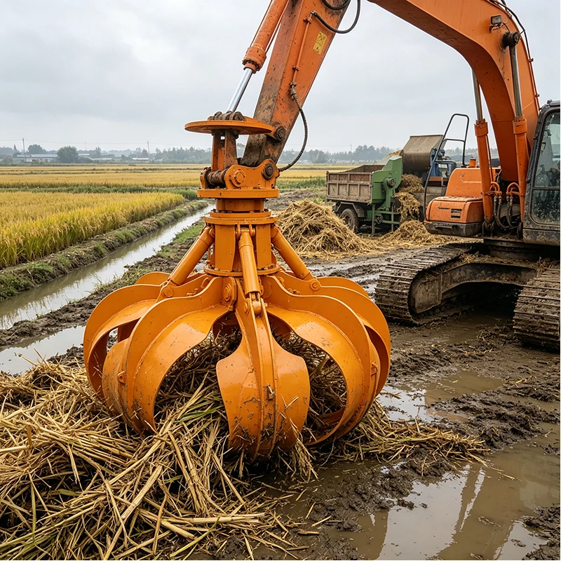 Smart Design Excavator Grab Attachment Hydraulic Grapple for Steel Scrap Recycling Construction Waste Management