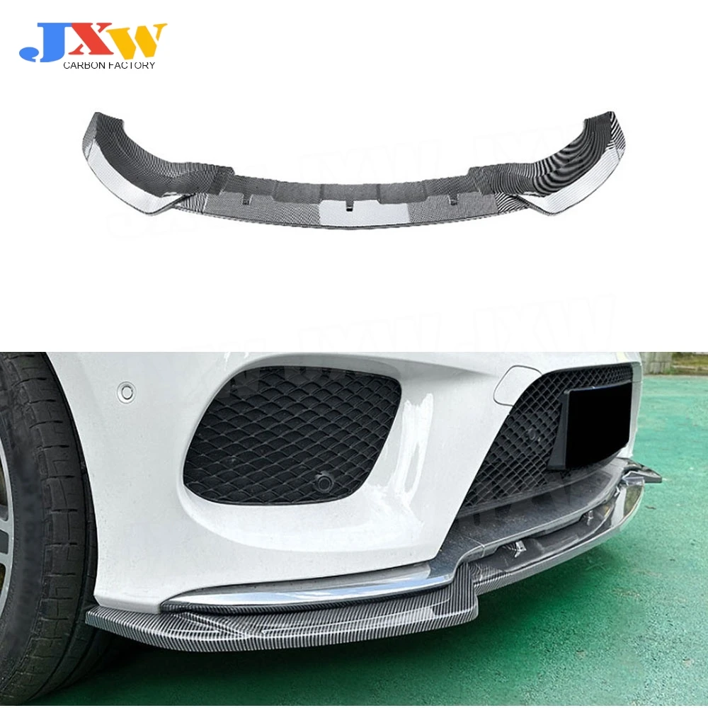 

ABS Car Front Bumper Lip Chin Spoiler for Benz GLE W166 GLE Coupe C292 AMG 2015-2018 Front Bumper Extension Body Kit Accessories