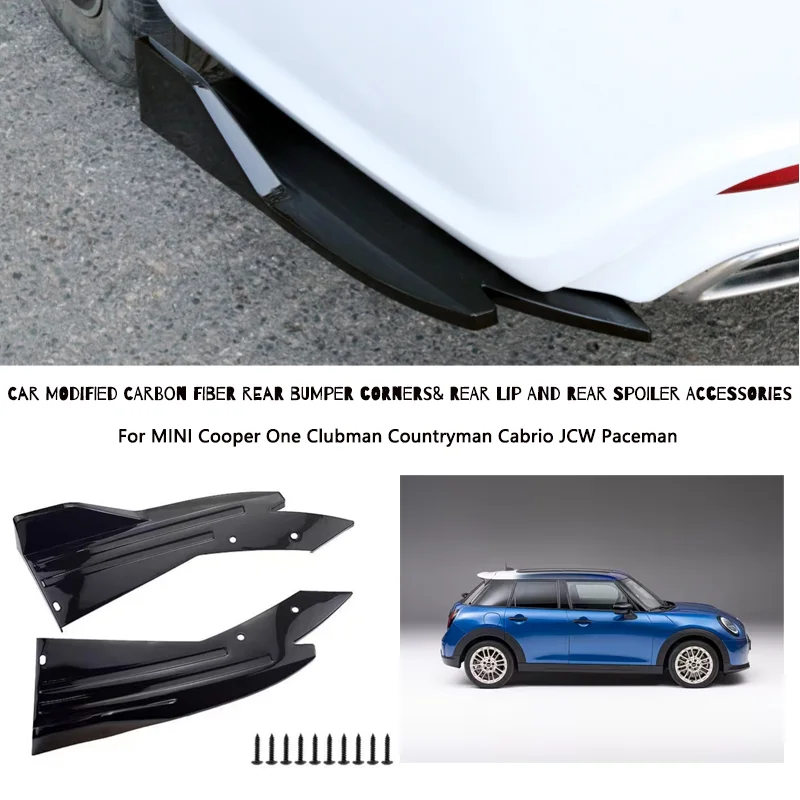 Rear Bumper Lip Diffuser Splitter Canard Protector Front For MINI Cooper One Clubman Countryman Cabrio JCW Paceman