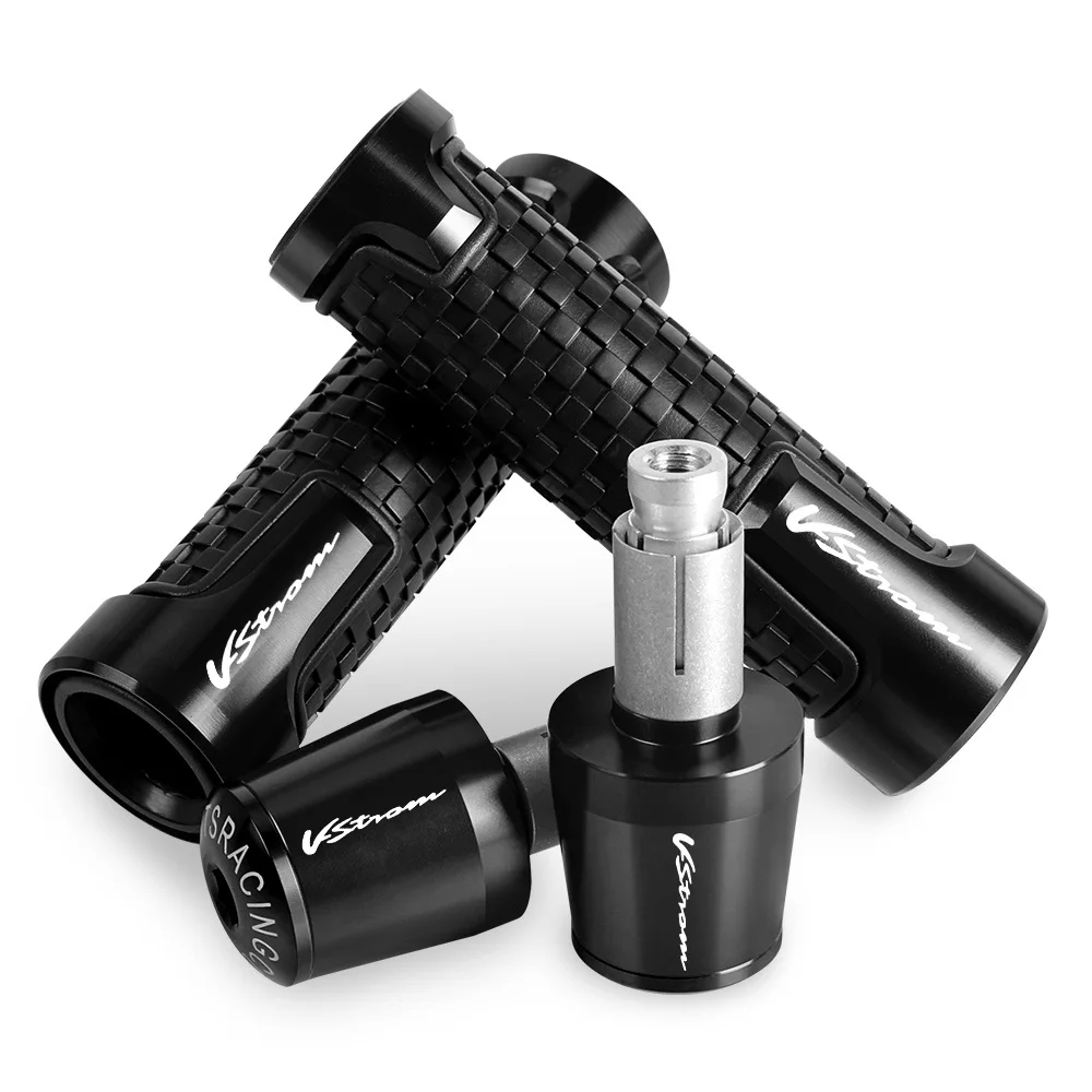 

7/8'' Anti-Slip Grip Hand Motorcycle Handlebar Handle Bar Grips End Plug FOR SUZUKI VSTROM 650 2012-2019 V-strom 250 DL250 2018