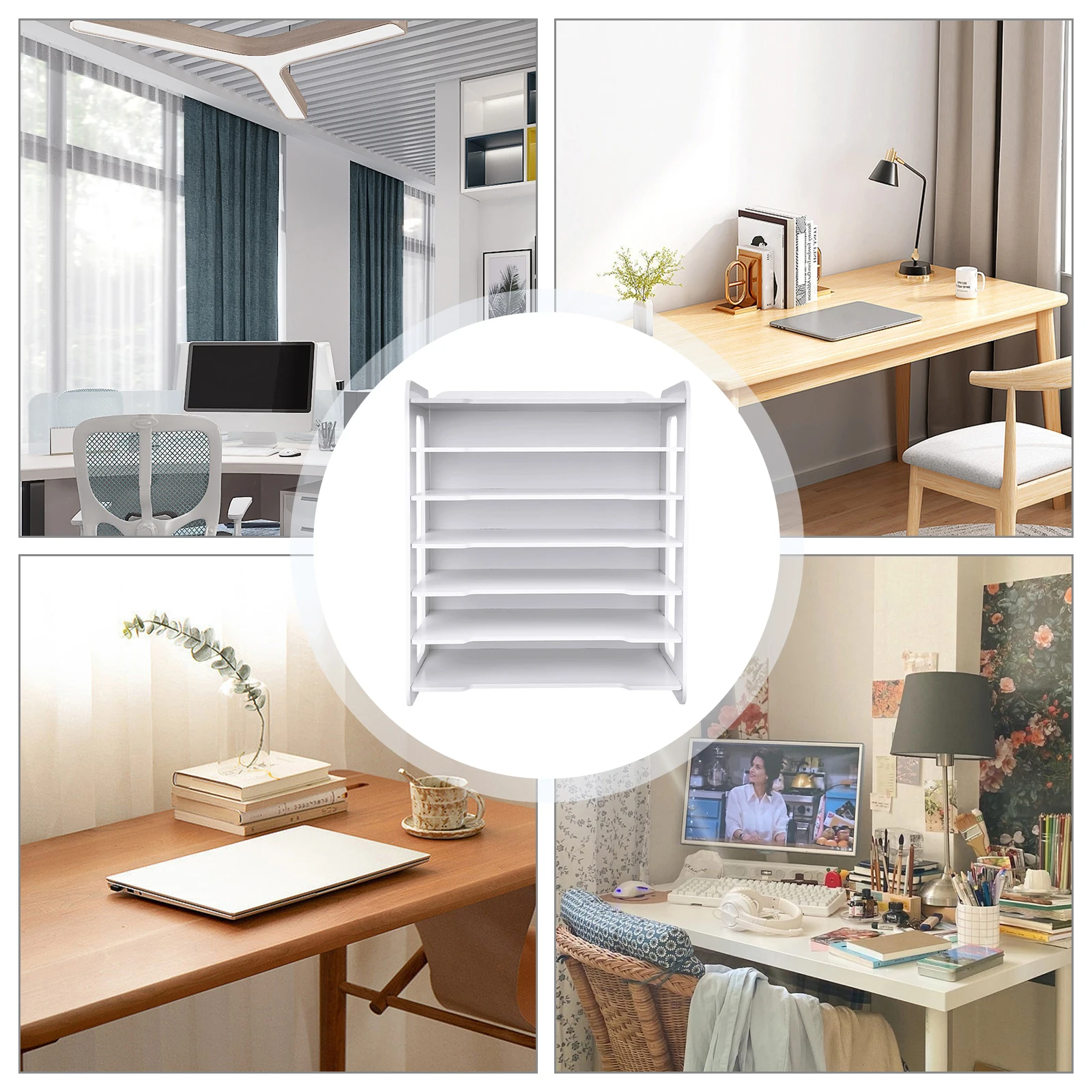 

Office Paper Organiser for Desk Desktop File Holder Desk Letter Tray and A4 Paper Holder Document Storage for Home Office School