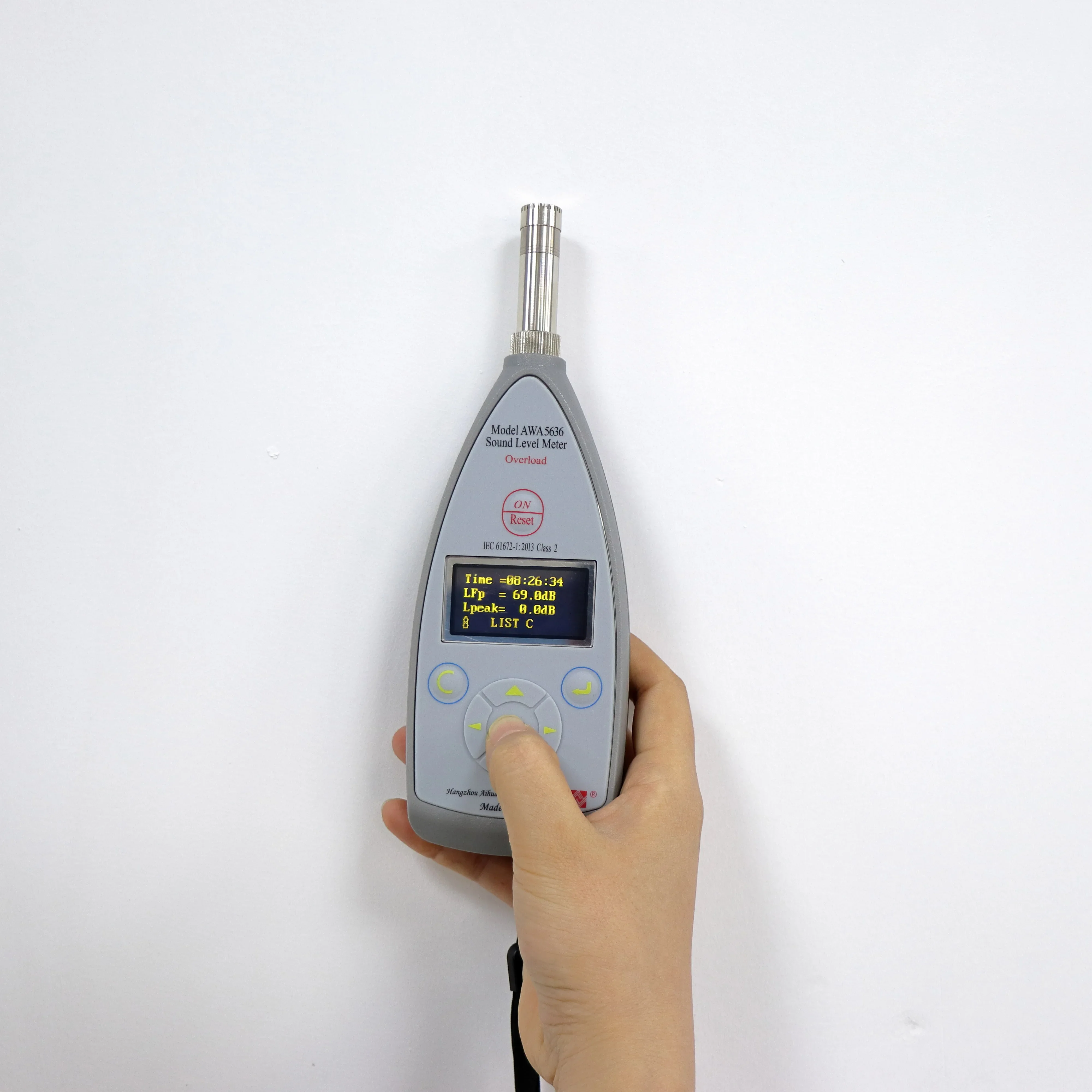 2025 30-130 DBA Digital Audio Noise Sound Level Meter  AWA5636-1 Class 2 Decibel Meter MAX Data Hold Fast and Slow Selection