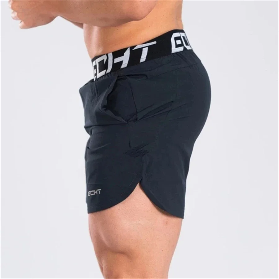 Sportswear respirável de secagem rápida masculino, calça curta Jogger Beach, shorts fitness para musculação, treino de ginástica, verão, novo