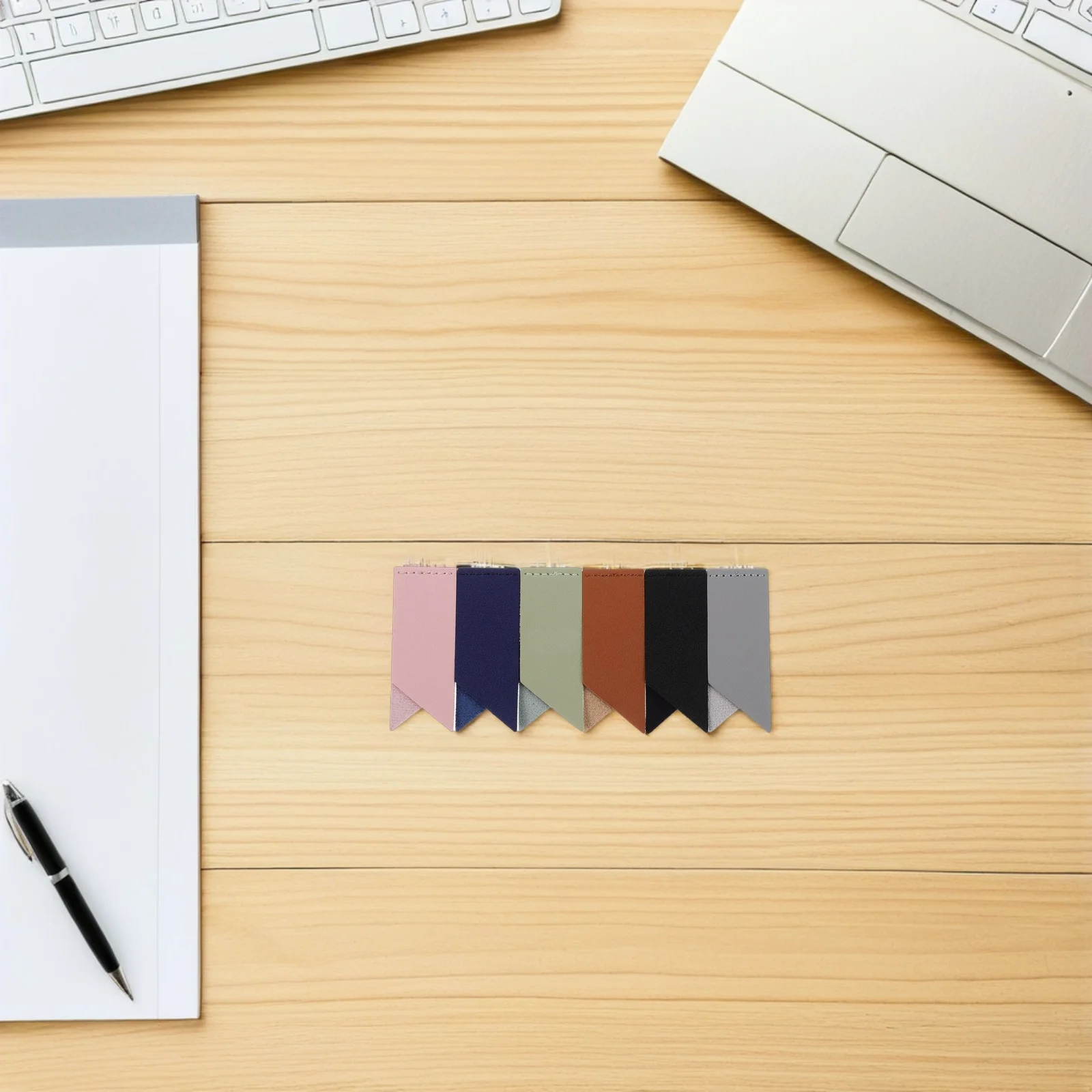 

12pcs Simple Bookmark Retro Pu Page Holders For Reading Book Lovers Accessories Vintage Style Gift Women Men Students