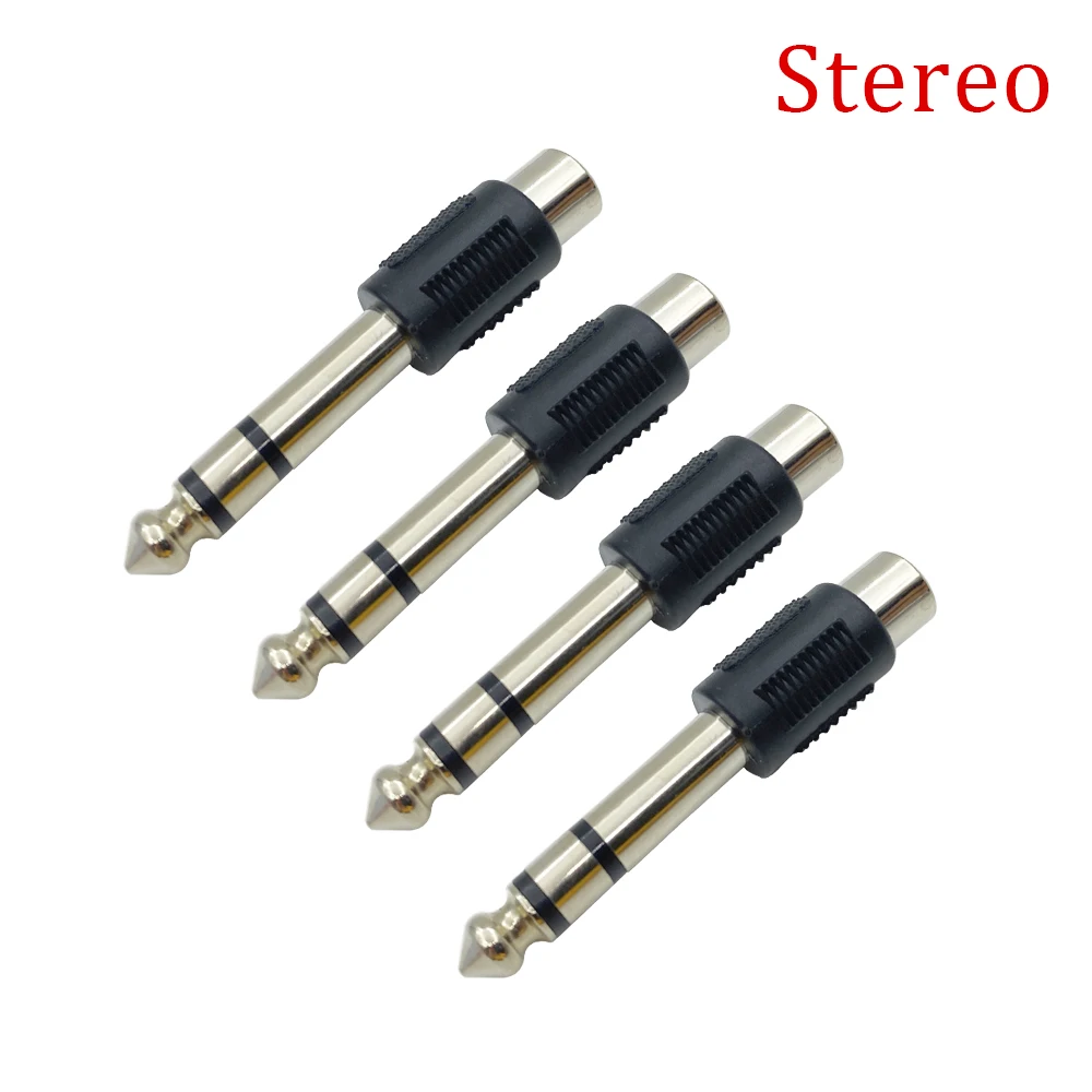 

1/5/10Pcs 6.35mm 1/4 inch Stereo Male Head Plug to RCA Female Head Jack Audio Connector 6.35mm Stereo Male to RCA Female Adapte