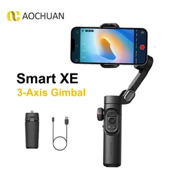 AOCHUAN Smart XE Gimbal Stabilizer 3-Axis Foldable Selfie Stick APP Control Handheld Stabilizer for Cell Phone Smartphone Mobile