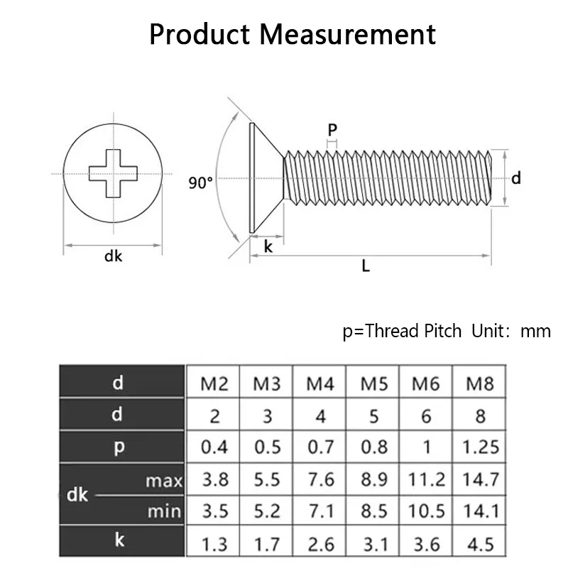M2 M2.5 M3 M4 M5 M6 M8 Sekrup Kepala Countersunk Silang Nilon Putih Baut Kepala Datar Silang Isolasi Plastik 20/50/100 Buah