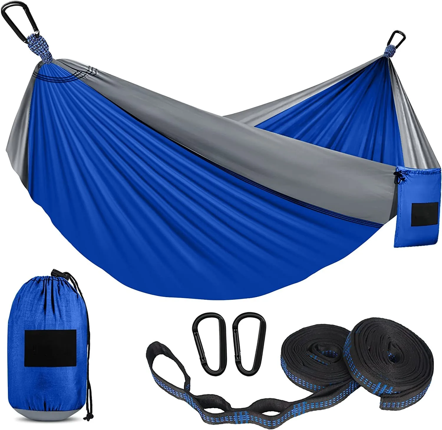 

Two Person Hammocks with 210T Nylon Parachute Portable Lightweight Outdoor Heavy Duty Hammock for Backpacking