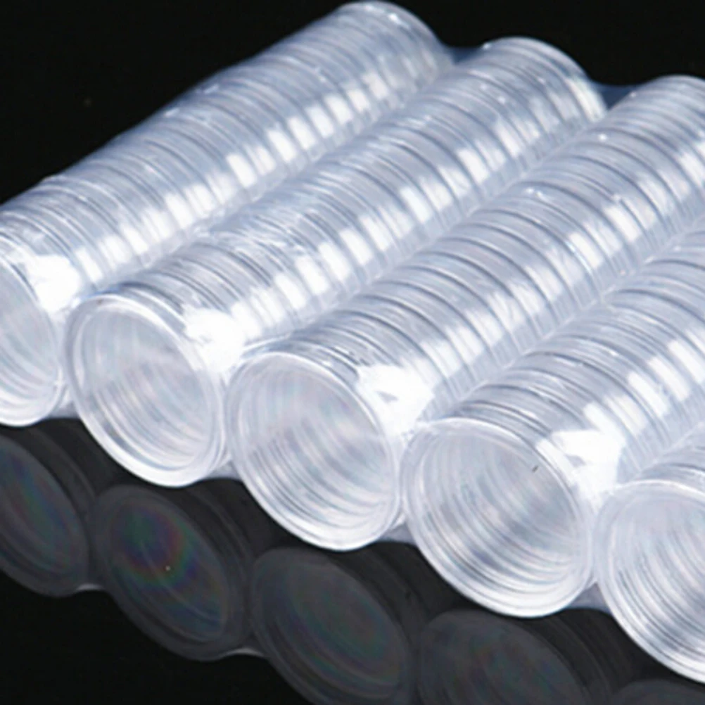 10pcs 35mm Applied Clear Round Cases Coin Storage Capsules Holder Round Plastic  коробка для приема монет