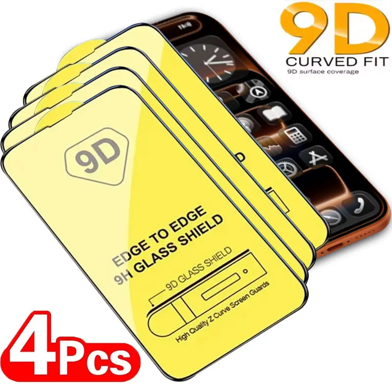 

For iPhone 17 Pro Max 9D Tempered Glass for iPhone17 Air 15 14 13 12 11 16 Pro Max Plus Full Coverage 9H Glass Screen Protector